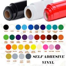 HTVRONT Adhesive Vinyl Roll - 12" X 10ft Permanent Black Adhesive Vinyl Rolls For Craft Projects,Signs,Scrapbooking - Coral Orange - View 2