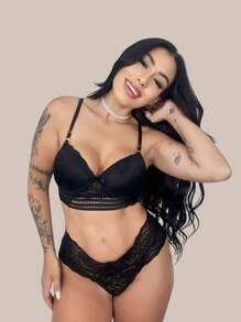 Women Sexy Lingerie Sets - màu đen - Xem 4
