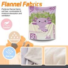 Ajolote Billete Frazada Cobija Manta Posters Ropa Cama 160cm*100cm Ricolandia Toalla de Microfibra Viajera Ajolote Kawai - Multicolor - Ver 7