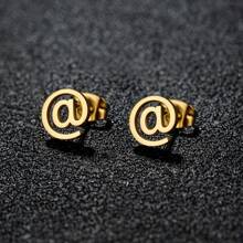 1 Pair New Stainless Steel Geometric  Stud Earrings For Women Everyday Tiny Moon Star Earrings Birthday Gift Jewelry