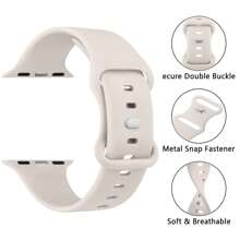 4条兼容表带，柔软硅胶运动表带，适用于 Series Ultra/Ultra 2、10/9/8/7/6/5/4/3/2/1 SE，尺寸：38mm/40mm/41mm/42mm/44mm/45mm/46mm/49mm，男女皆宜