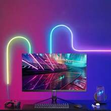 1pc  RGB+IC Govee Neon Rope Light,  Dream Color Dynamic LED Rope Lights  Led Light Strips For Bedroom Music Sync Flexible Cuttable DIY Design, Mobile APP Control, Neon Lights For Indoor Gaming Room Bedroom Festival Decor(Excluding Remote Control) - Multicolor - View 8