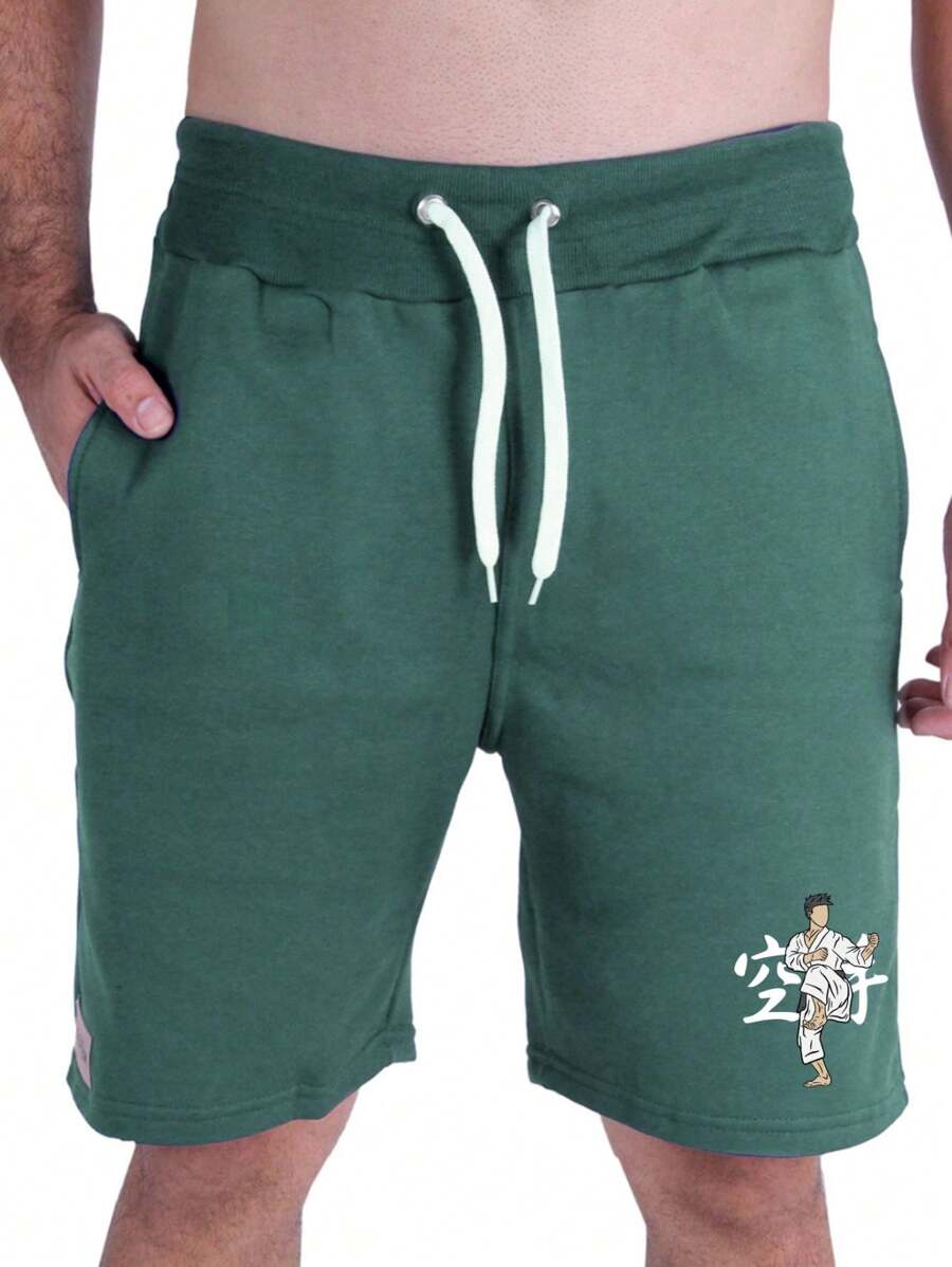 Men Shorts - Màu xanh lá cây đậm - Xem 1