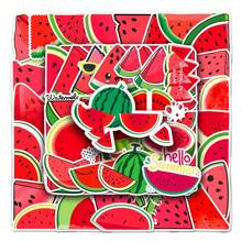50pcs Cartoon Watermelon Sticker Decals Graffiti Vinyl Self Adhesive Waterproof Stickers, Suitable DIY Suitcase Water Bottle DIY Phonecase Laptop Computer Skateboard Luggage Helmet And More. - Apricot - View 1