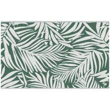 Outsunny Tapis d'extérieur réversible motif feuilles vertes tropical - polypropylène haute densité 310 g/m² - dim. 152L x 243l cm vert