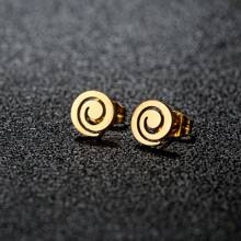 1 Pair New Stainless Steel Geometric  Stud Earrings For Women Everyday Tiny Moon Star Earrings Birthday Gift Jewelry