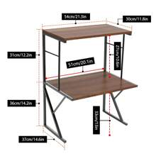 Countertop Microwave Rack Storage Shelving Unit, Small Oven Shelf Microwave Stand, Printer Stand For Desktop Storage Organizer