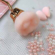 1支装美甲粉尘刷，粉色玫瑰造型，清洁刷，适用于指甲、化妆品、粉底、腮红的清洁和修剪，多功能玫瑰花美甲刷 - 指甲粉尘清洁刷、粉底、腮红化妆刷，旅行必备