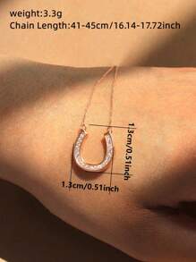 1 件时尚方晶锆石项链吊坠女士情人节礼物婚礼珠宝情人节、妈妈、母亲、母亲节、礼物 - 1# - 查看 9