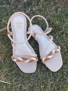 Women Flat Sandals - Beige - View 2