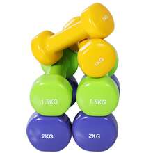 HOMCOM Manubri Pesi, Set Manubri Palestra da 10kg con Valigetta 4 Paia di Manubri Colorati (2x0.5kg, 2x1kg, 2x1.5kg, 2x2kg) - Multicolore - Visualizzare 10