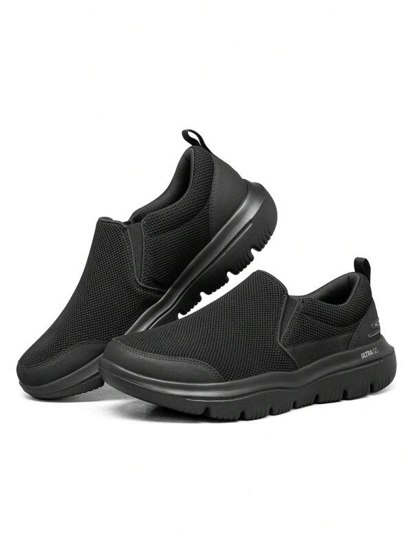 Skechers Pantofi de mers atletism pentru bărbați, pantofi de alergare ușoare din plasă 216029-BBK