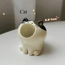 1 Stück Mini Japanischer Stil Nagelbohrer Bit Aufbewahrungsröhre, süßes Cartoon Tiermuster (Katze, Hund, Dinosaurier, Hase), Nagelpflege Werkzeug Schreibtisch Organizer Box/Halter, Offener Mund Pinselbecher, Nagelpolierer Aufbewahrungsbox, Nagelkunst Zubehör, Nagelwerkzeuge, Nagelkunst Werkzeuge, Schulanfangszeit - Verschiedenfarbig - Übersicht 15