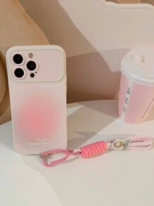 大窗ins風格簡約粉紅漸層防震手機殼相容iphone - 粉色 - 查看 6