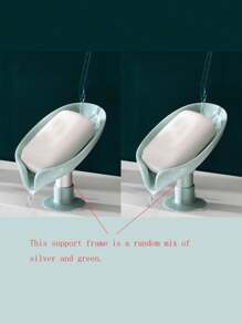 2入組具吸盤家用肥皂盤,創意排水肥皂盒,無需鑽孔,適用於學生宿舍和浴室,隨機顏色