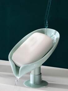 2入組具吸盤家用肥皂盤,創意排水肥皂盒,無需鑽孔,適用於學生宿舍和浴室,隨機顏色