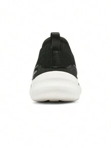 Skechers 女士运动步行鞋一脚蹬柔软轻便跑步鞋 124530-BKW - 黑與白 - 查看 5