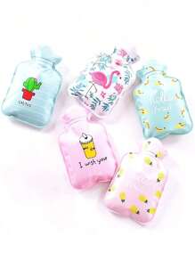 1 Pieza Bolsa De Agua Caliente De Color Aleatorio, Ideal Para Calentar En Invierno, Puede Contener Agua Fría Y Caliente - Multicolor - Ver 6