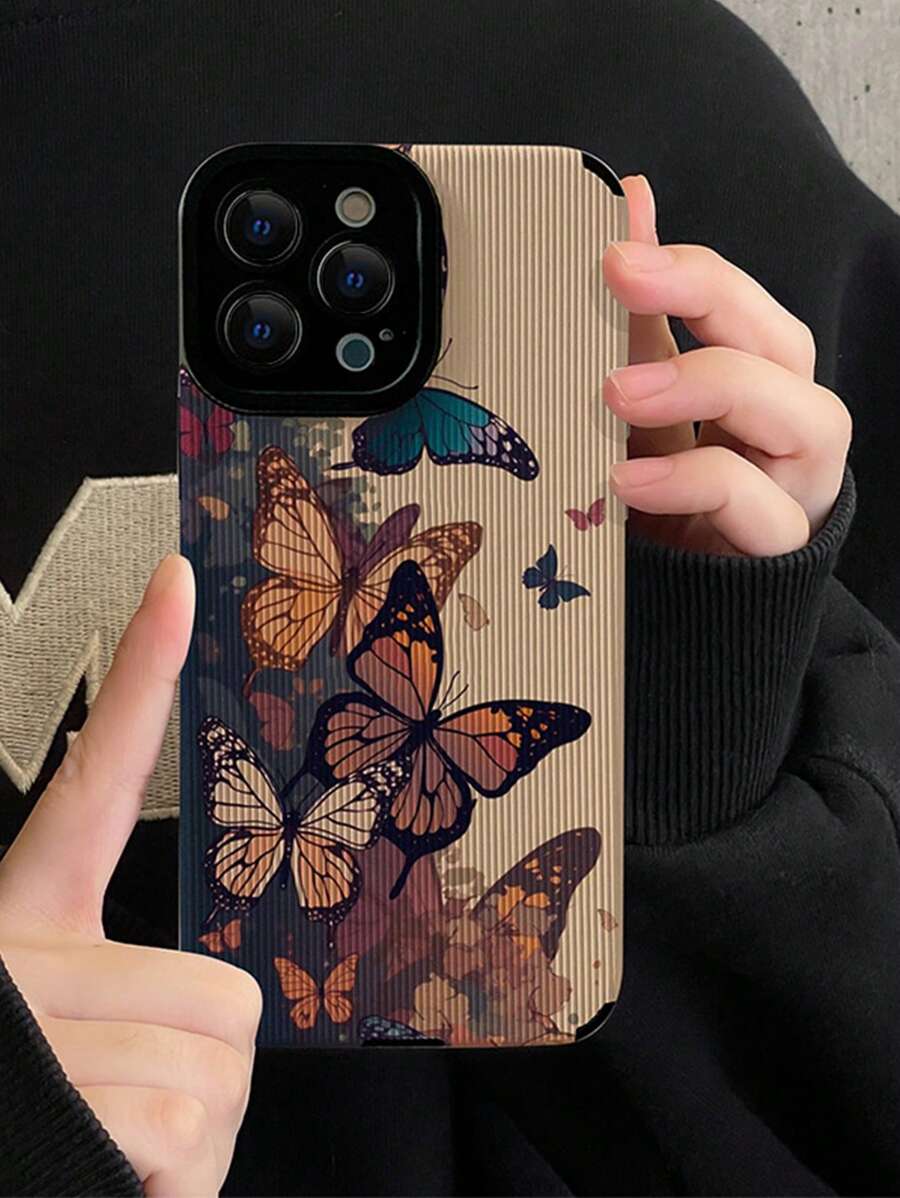 Ốp lưng điện thoại da PU chống rơi hình bướm sơn dầu nhiều màu mùa hè 1 chiếc tương thích với iPhone, chống nước, chống sốc, chống trầy xước - Nhiều màu - Xem 1