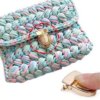 2 Stück/Set Schloss Verschluss Taschenverschluss Daumensperre Taschenverschluss Schnalle Geldbörse Schnallenverschluss Geldbörse Metall Schloss Verschlüsse für DIY Basteln