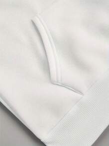 Sudadera los angeles con estampado de letra con forro térmico - Blanco - Ver 3