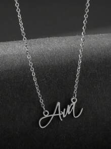 Name Necklace Personalized Nameplate Necklace Exquisite Gift For Mother And Girlfriend - Silver - View 20