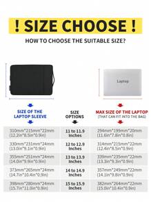 canvas artisan Laptop Case Polyester Computer Bag Waterproof Laptop Sleeve Compatible With ASUS/HP/HONOR - Black - View 3