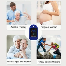 1pc Portable Finger Pulse Oximeter: Heart Rate Monitor -  This Tool Does Not Include Batteries!(Use AAA Battery,Distinguish Between Positive And Negative Battery Terminals )  Christmas, Halloween, Thanksgiving Day Gift