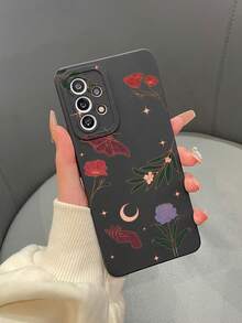 1個tpu黑色啞光眼紋花印手機殼,適用於蘋果、三星、小米、oppo - 彩色 - 查看 2