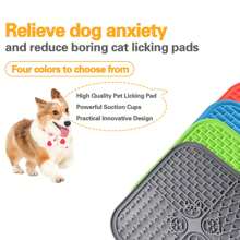 1pc Large Pet Dog & Cat Suction Cup Lick Mat, Peanut Butter Licking Plate, Anxiety Relief Licking Pad For Dogs, Bathing Therapy Mat For Dogs, Boredom Buster Toy