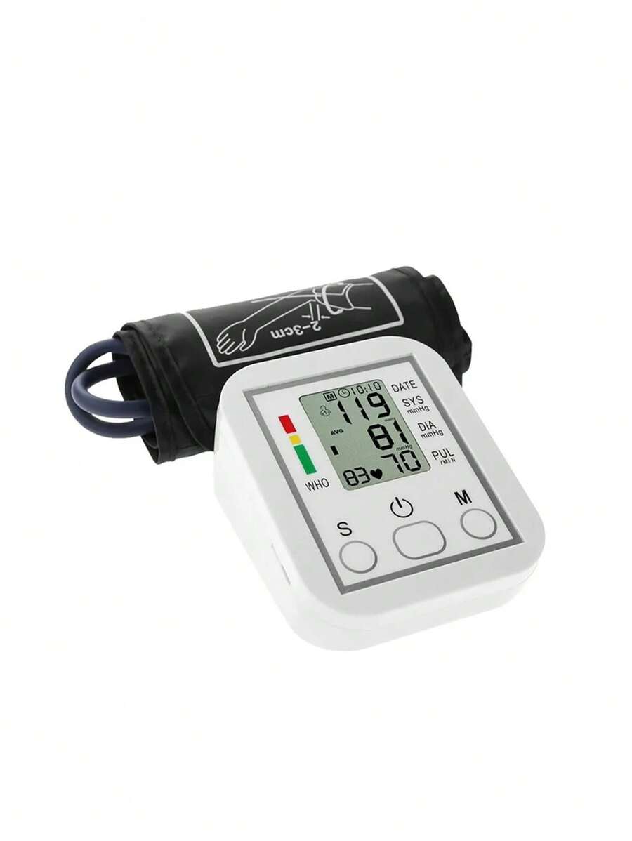 Wrist Digital Blood Pressure Monitor - Black and White - View 1