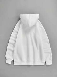 Sudadera los angeles con estampado de letra con forro térmico - Blanco - Ver 2