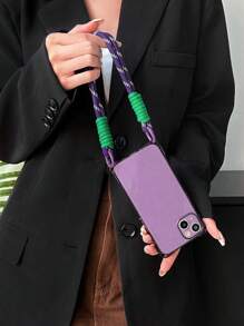 1 chiếc vỏ màu tím bán trong suốt kèm 1 dây đeo có thể tháo rời, bốn lỗ treo ở góc, ốp điện thoại đa năng TPU chống sốc tương thích với iPhone 15 Pro Max/ 11/ 12/ 13/ 14 PLUS/ XR/ 13 Mini/ 16/ 16 Pro/ 16 Plus/ 16 Pro Max - Nhiều màu - Xem 2