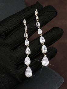 rakol 2 件裝時尚流蘇和水滴形耳墜適合女士日常佩戴 - 耳環 - 查看 3