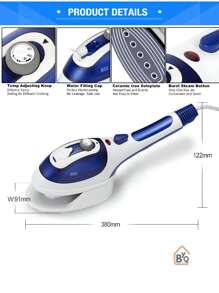 BYQ Máquina De Vapor Vertical Para Planchado De Ropa, Plancha De Vapor - Azul - Ver 11