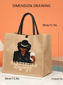 2pcs Outdoor Travel Tote Bags, Large Capacity, Durable And Lightweight Handbags, Beach Totes, Cosmetic Pouches, Waterproof Camping Bags, Suitable For Family, Girls, College Student Group Travel And Various Occasions Such As Beach, Swimming, Picnic, Etc. Meet All Your Storage Needs! For School, Outdoor Activities, Travel And Hiking. - Khaki - View 3