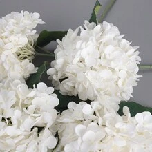 1 bola de flores artificiales de colores de caramelo, perfecta para decoración - Blanco - Ver 7