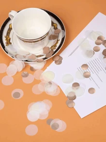 15g/Paquete, aproximadamente 1200 piezas de confeti de papel de seda redondo y colorido, adecuado para fiestas, bodas, cumpleaños, despedidas de soltera, decoraciones de fiestas temáticas