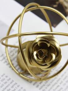 1 Miếng Sắt Nghệ thuật Vàng Hình quả bóng Chân nến - Vàng - Xem 1