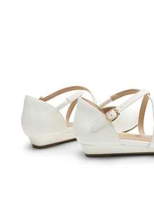 Women's Flats Shoes Slip-On Low Wedge Heeled Ankle Strap Pointed Toe Flats Shoes Dressy Comfortable Casual  Dress Business Office Working - trắng - Xem 7