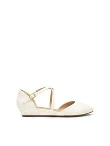 Women's Flats Shoes Slip-On Low Wedge Heeled Ankle Strap Pointed Toe Flats Shoes Dressy Comfortable Casual  Dress Business Office Working - trắng - Xem 6