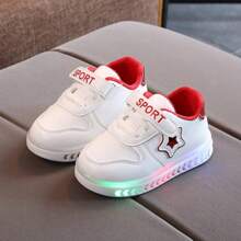 TENIS PARA NIÑAS Y NIÑOS CON LUCES - Blanco - Ver 1