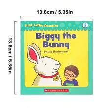 16本令人爱不释手的儿童读物：《我的第一个小读者：E&F级指导阅读成长读物》睡前故事书，儿童礼物，蒙特梭利玩具活动手册 - 杏色 - 查看 3