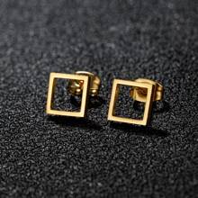 1 Pair New Stainless Steel Geometric  Stud Earrings For Women Everyday Tiny Moon Star Earrings Birthday Gift Jewelry