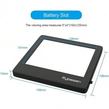 DIGITNOW Escáner de diapositivas Rybozen Escáner portátil ultrafino - Panel de luz de 5 x 4 pulgadas Negativos LED y diapositivas fotográficas de película - Convierte diapositivas de 35 mm en imágenes digitales JPG - Negro - Ver 7