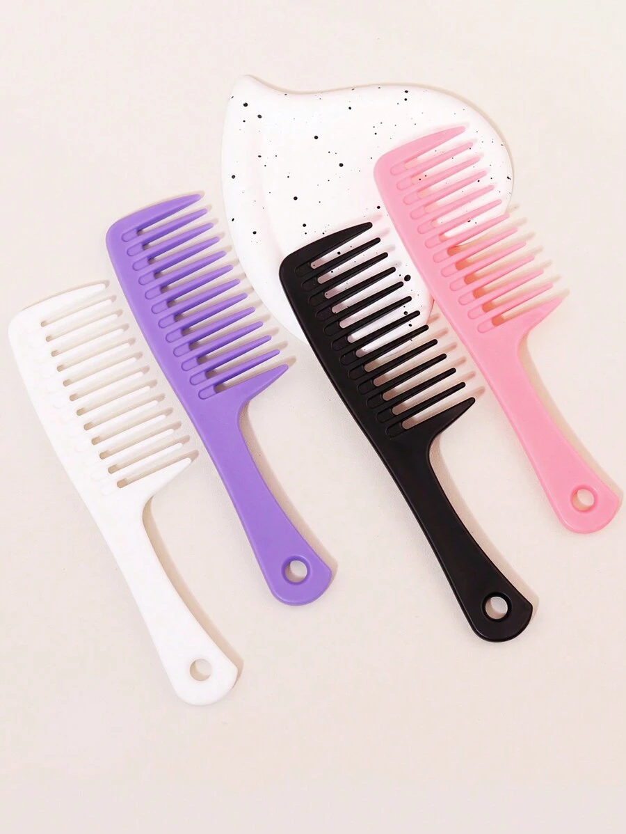 宽齿发梳，1 件，发刷，发型设计和专业护发，家庭沙龙，发刷，梳子，美发工具，理发沙龙美发产品和配件，美容旅行必需品 - 彩色 - 查看 1