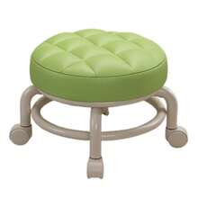 1件家用輪椅凳，成人和兒童均可用，萬向輪推移小圓椅，客廳門鞋換椅，輪式低矮凳，家居萬向輪多功能美觀縫紉滑板椅，可當凳子和小板凳（PP樹脂材料）