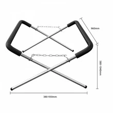 Foldaway Body Shop Trestle Table Panel Stand Adjustable Bumper Panelstand - Black - View 4