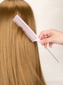 WANMEI 5件套美发梳套装，包括定型梳、蓬松梳、造型尖尾梳、蓬松马尾梳、双头眉刷、化妆工具、睫毛梳、睫毛分离器、睫毛嫁接工具、女士美容工具、化妆刷、三合一造型梳（塑料材质），适用于浓密卷发或接发。