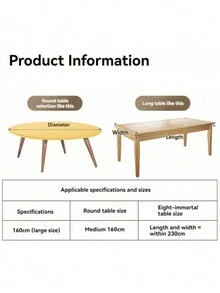 10pcs Clear Disposable Plastic Tablecloth Cover With Elastic Band For Dining, Birthday Party - Clear - View 3